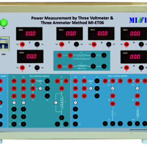 Power Measurement by 3 Voltmeter 3Ammeter Trainer (MI-ET06)
