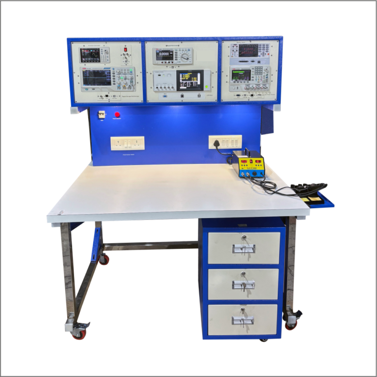 Workbench With Instruments Electronics Test Bench MI-EW08 - Mine Instruments Pvt Ltd.